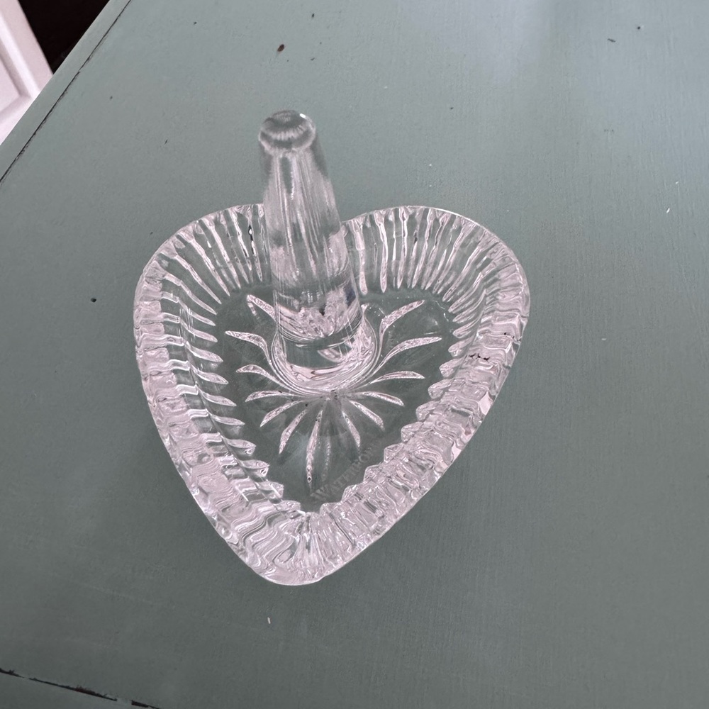 Authentic Waterford crystal heart shaped ring holder